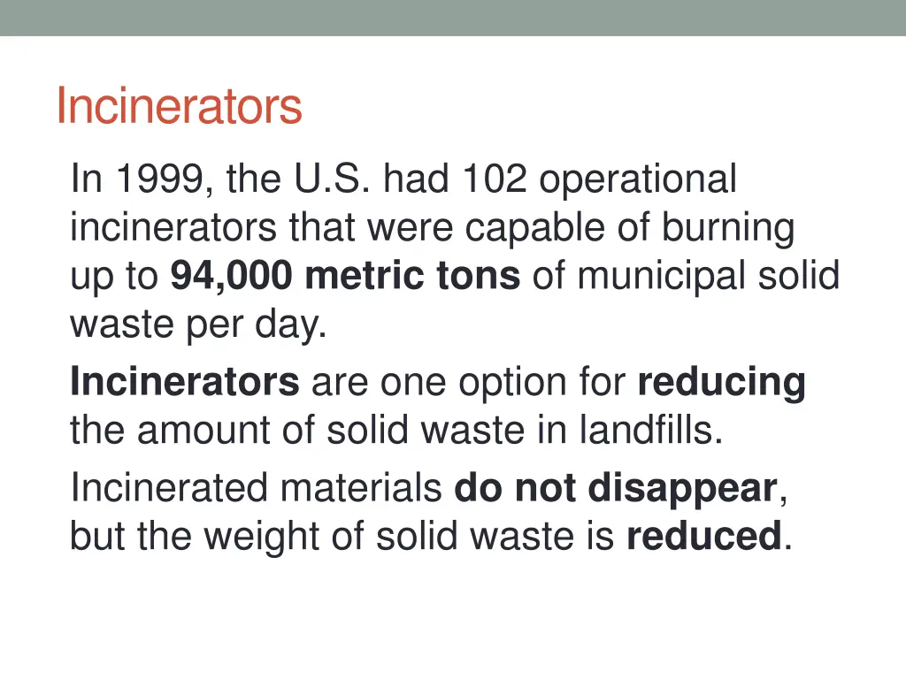 incinerators