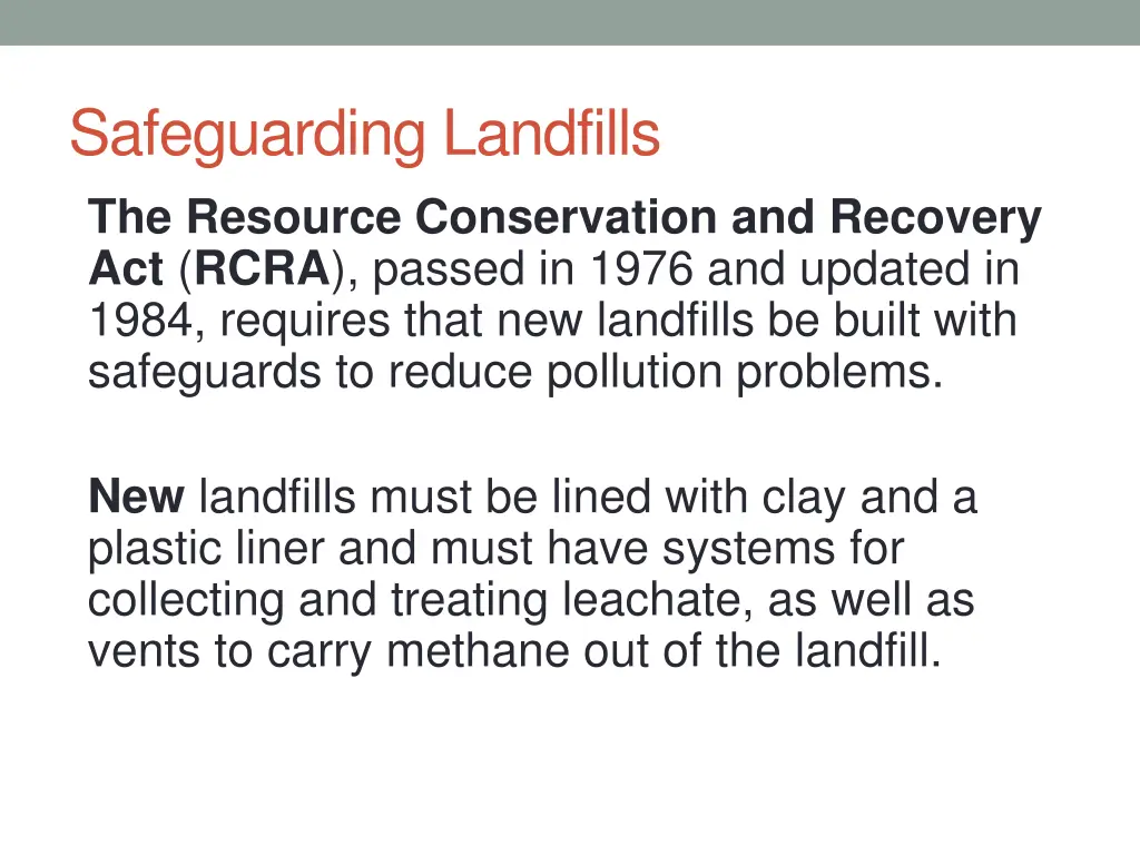 safeguarding landfills the resource conservation