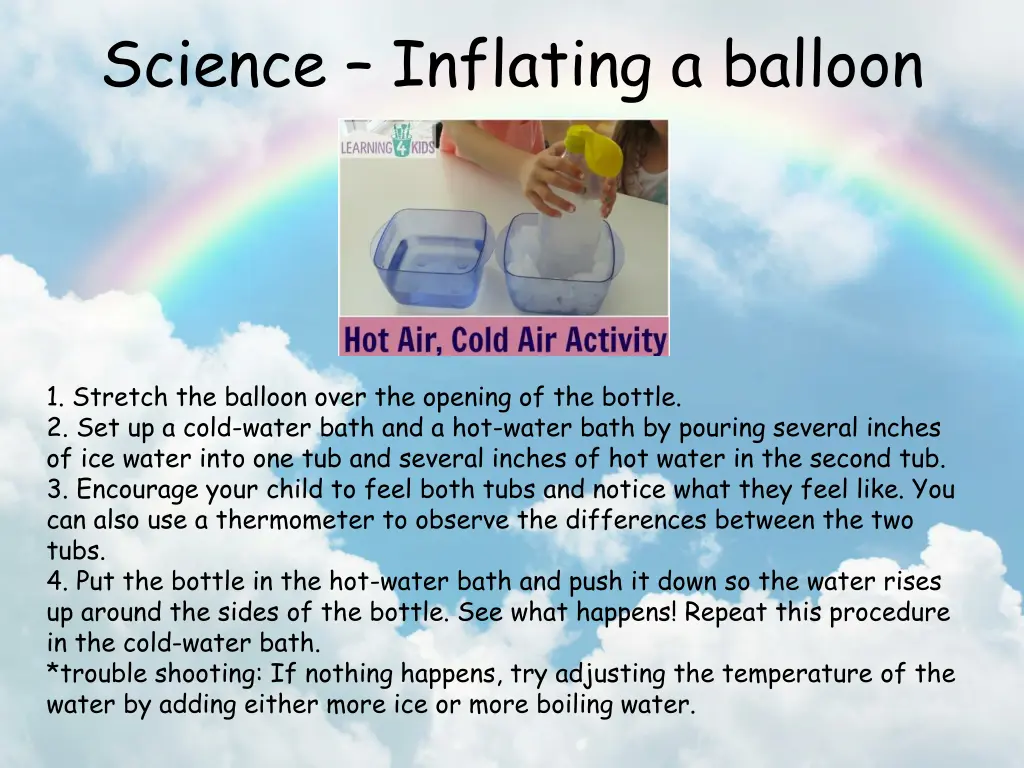 science inflating a balloon