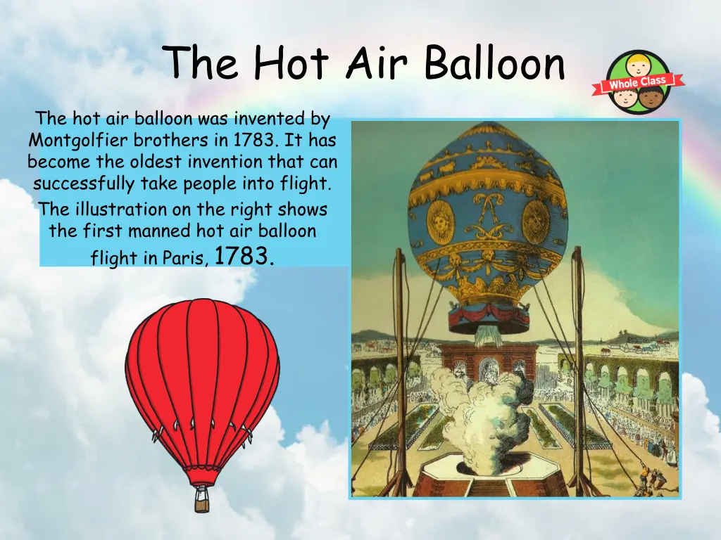 the hot air balloon