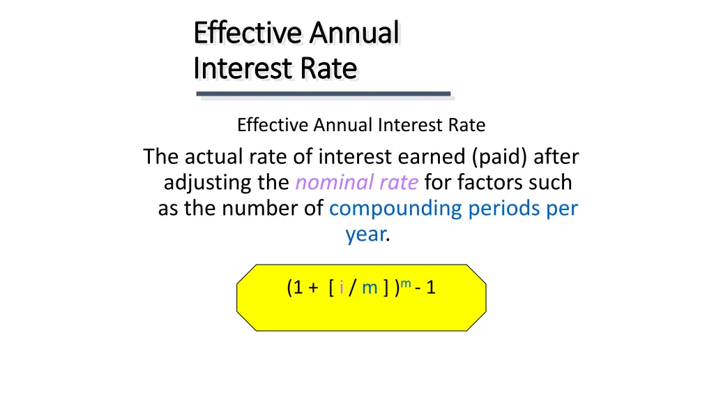 effective annual effective annual interest rate