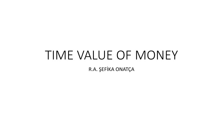 time value of money