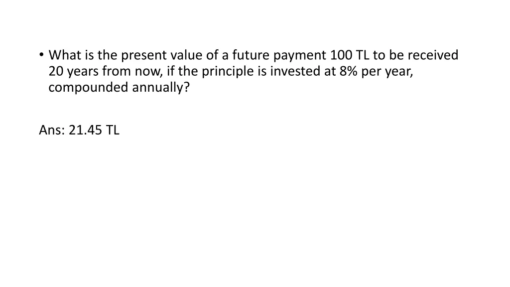 what is the present value of a future payment