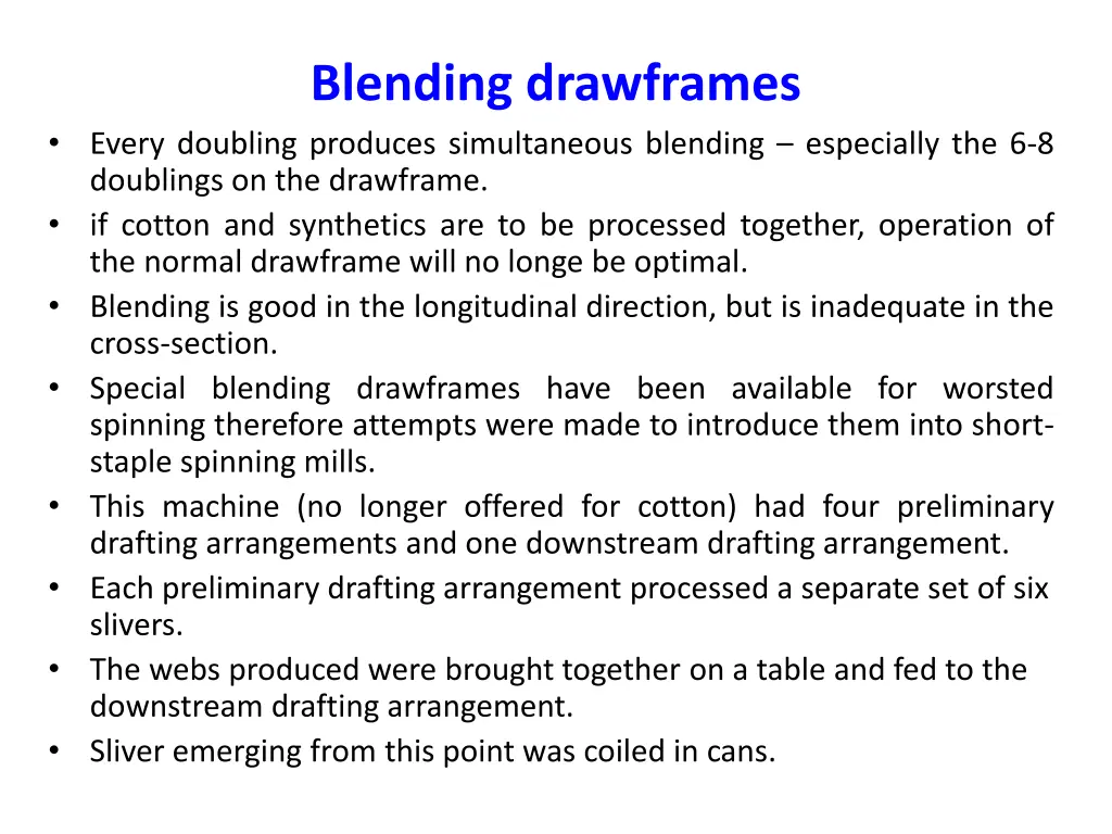 blending drawframes