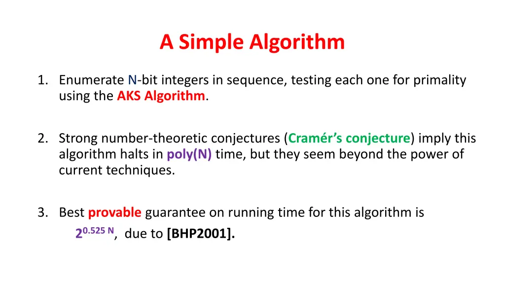 a simple algorithm