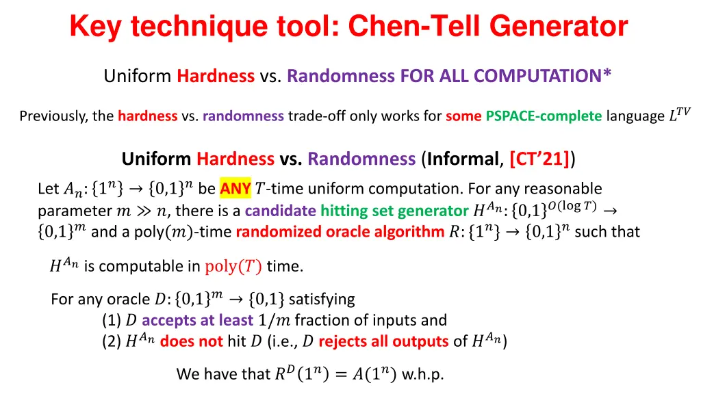 key technique tool chen tell generator