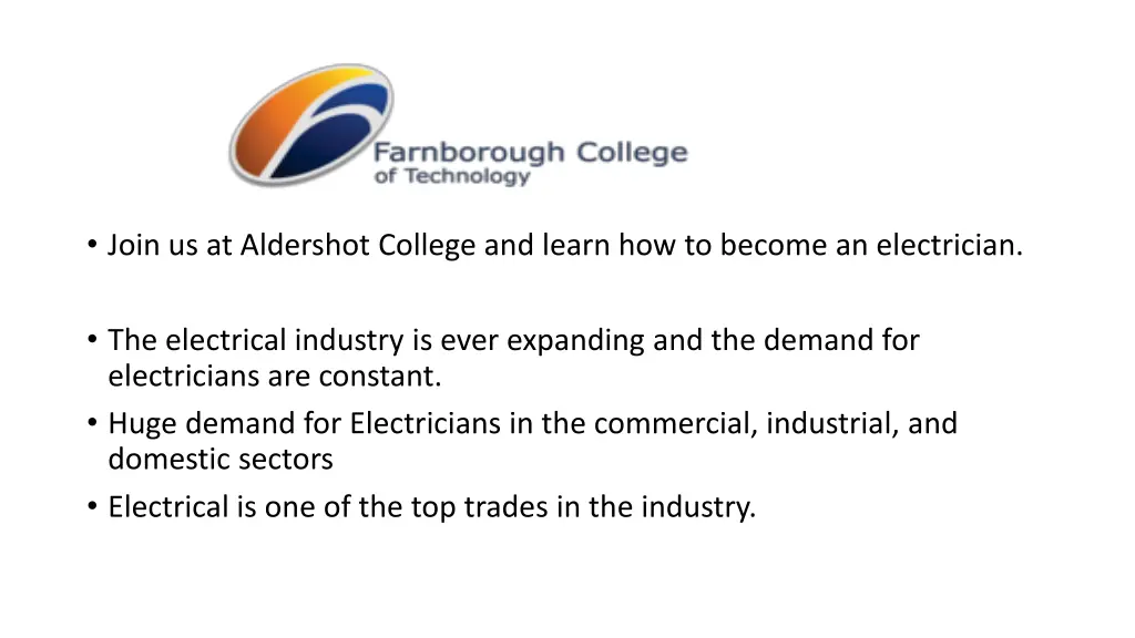 join us at aldershot college and learn