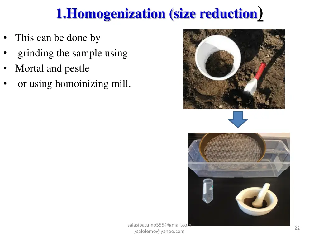 1 homogenization size reduction