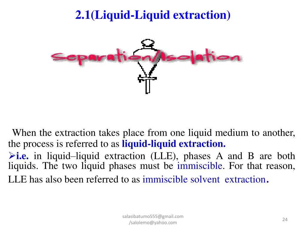 2 1 liquid liquid extraction