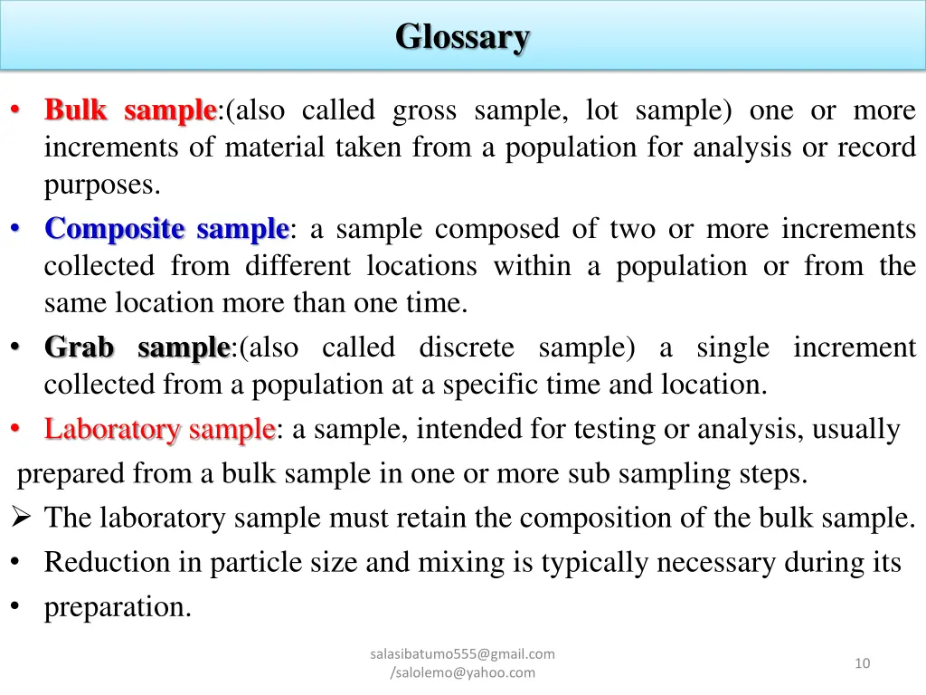 glossary