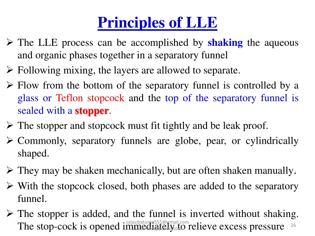 principles of lle