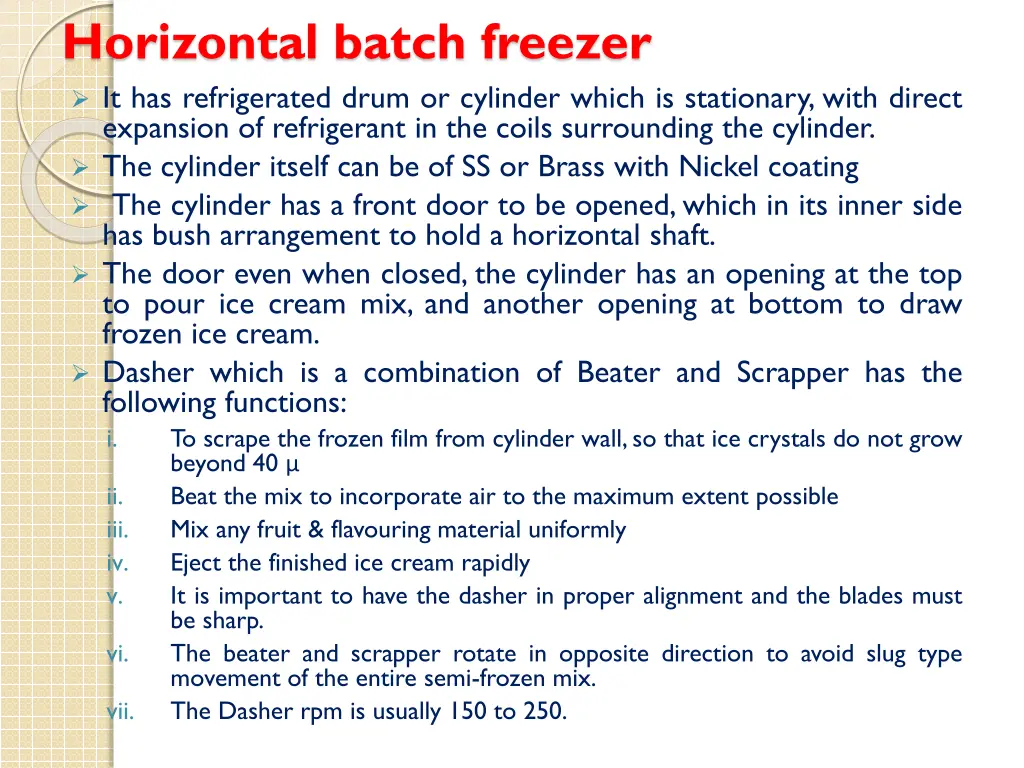 horizontal batch freezer it has refrigerated drum