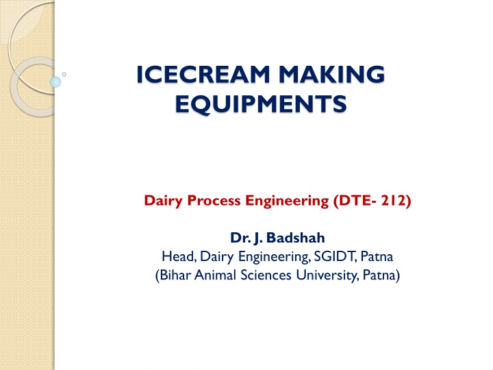 icecream making equipments