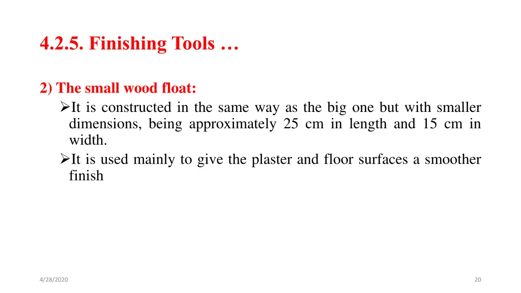 4 2 5 finishing tools 1