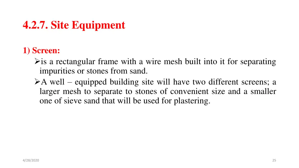 4 2 7 site equipment