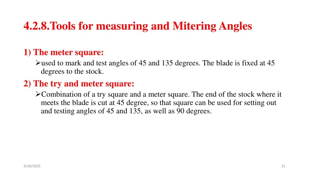 4 2 8 tools for measuring and mitering angles