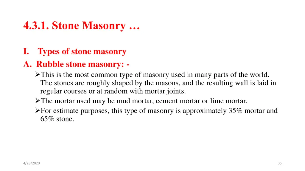 4 3 1 stone masonry