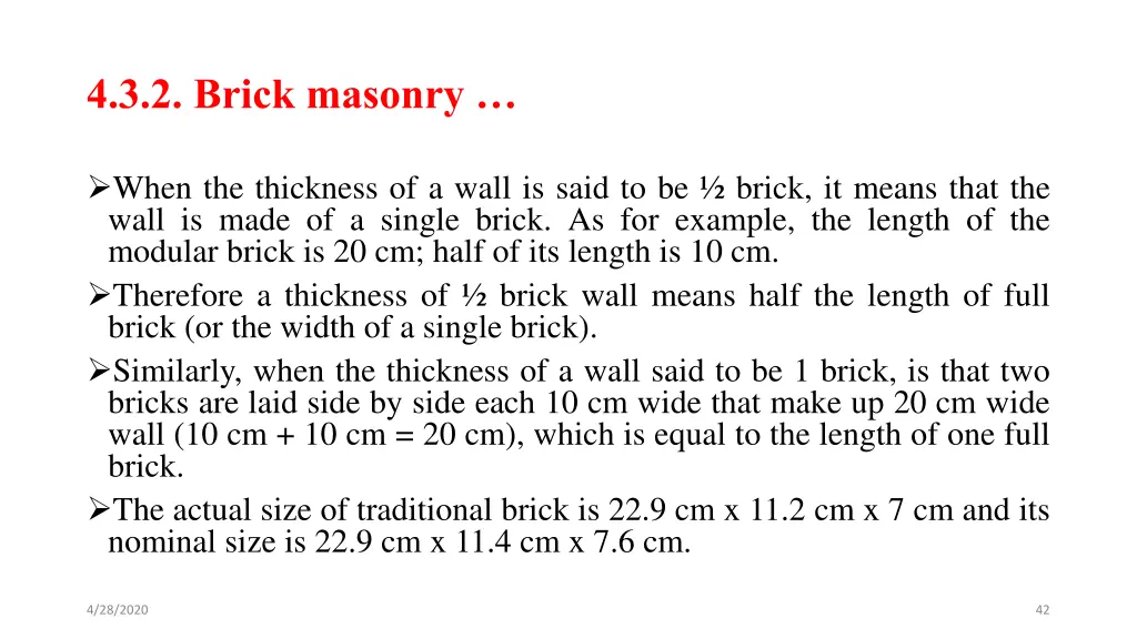 4 3 2 brick masonry 1