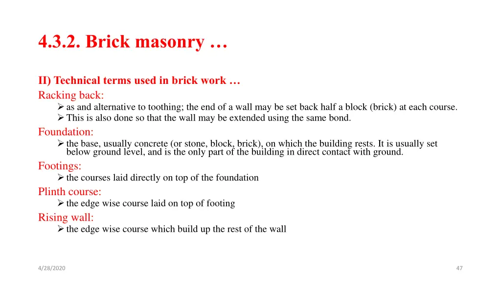 4 3 2 brick masonry 6