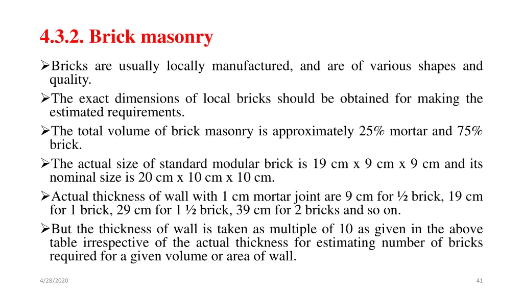 4 3 2 brick masonry