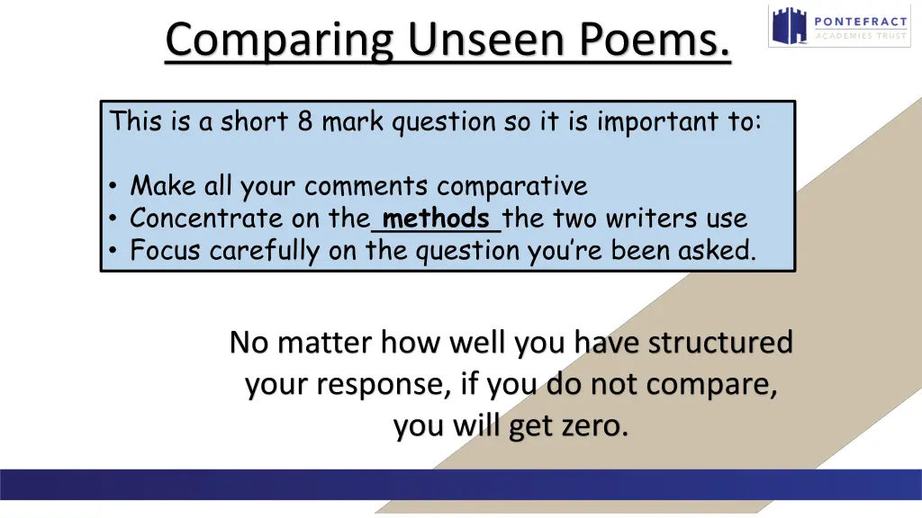 comparing unseen poems