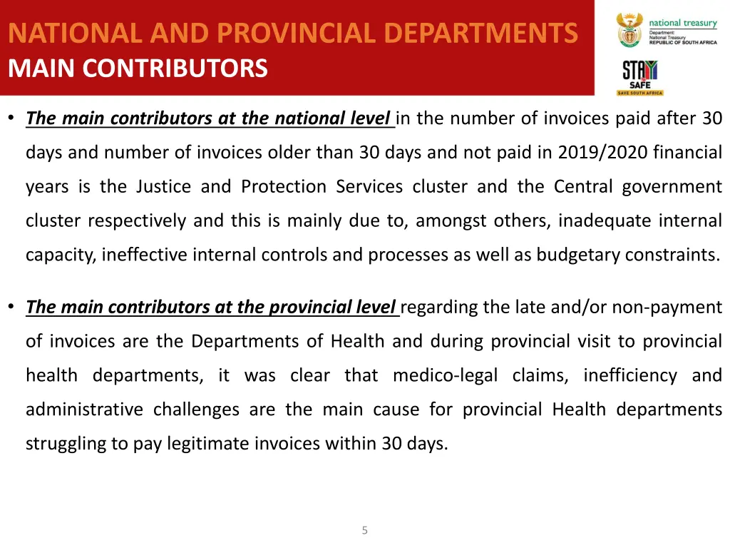 national and provincial departments main