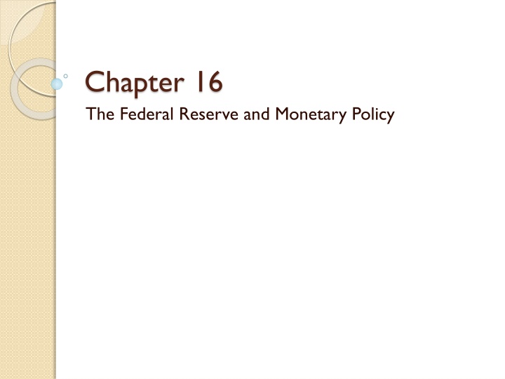 chapter 16 the federal reserve and monetary policy