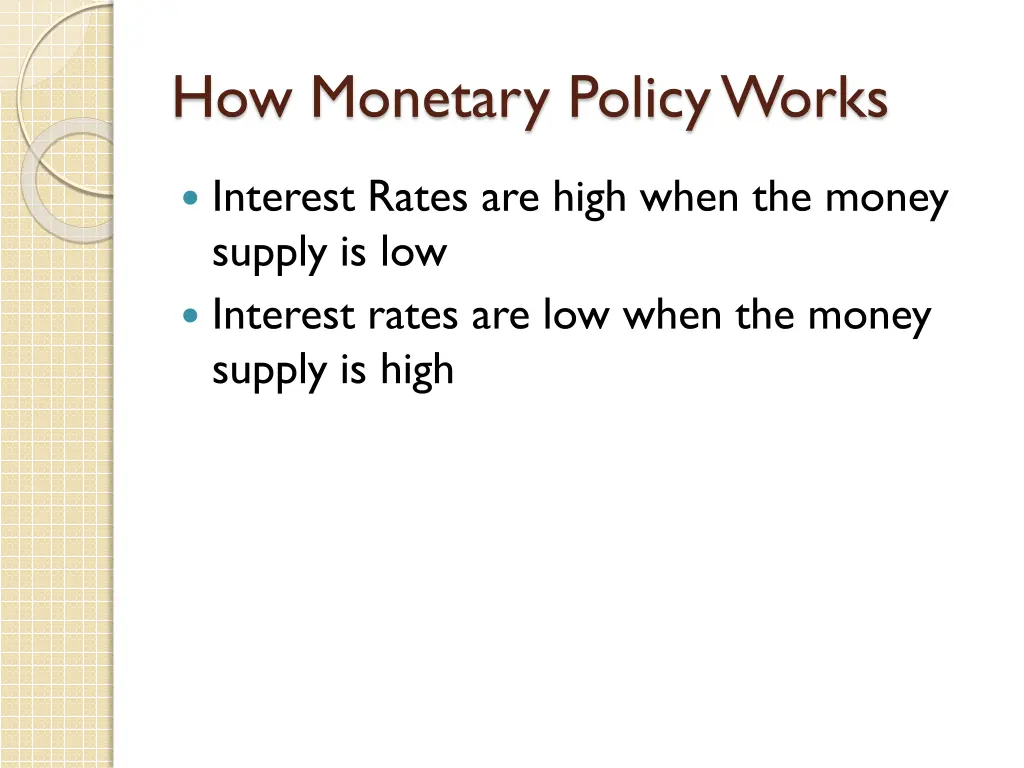 how monetary policy works 1