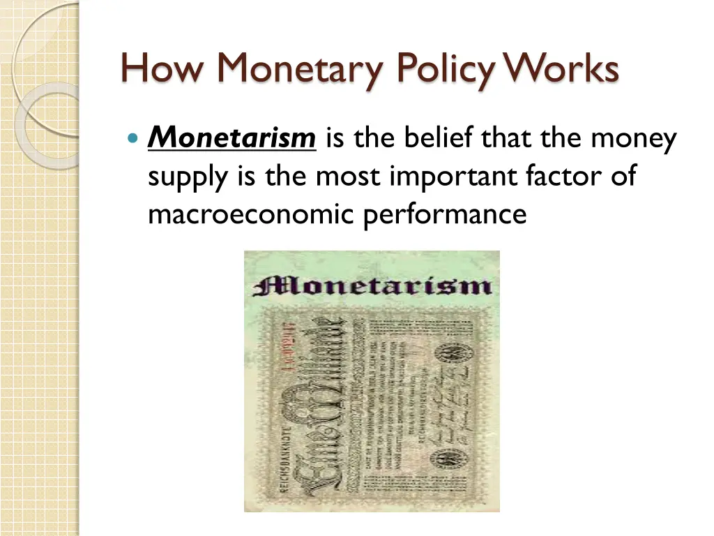 how monetary policy works