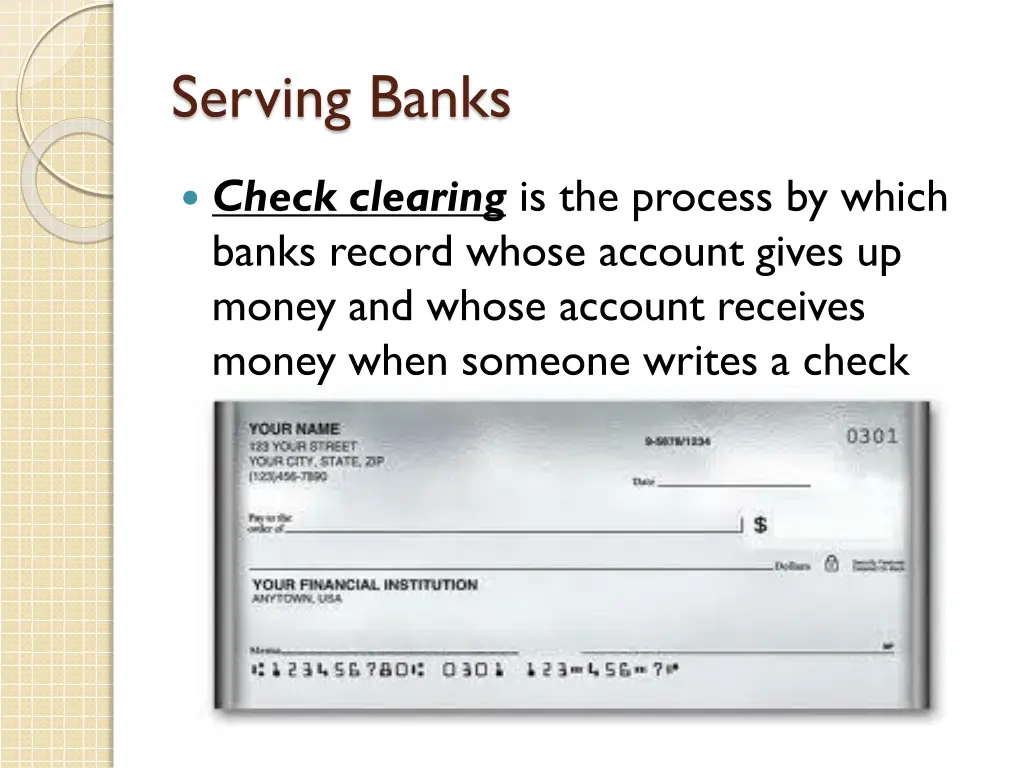 serving banks