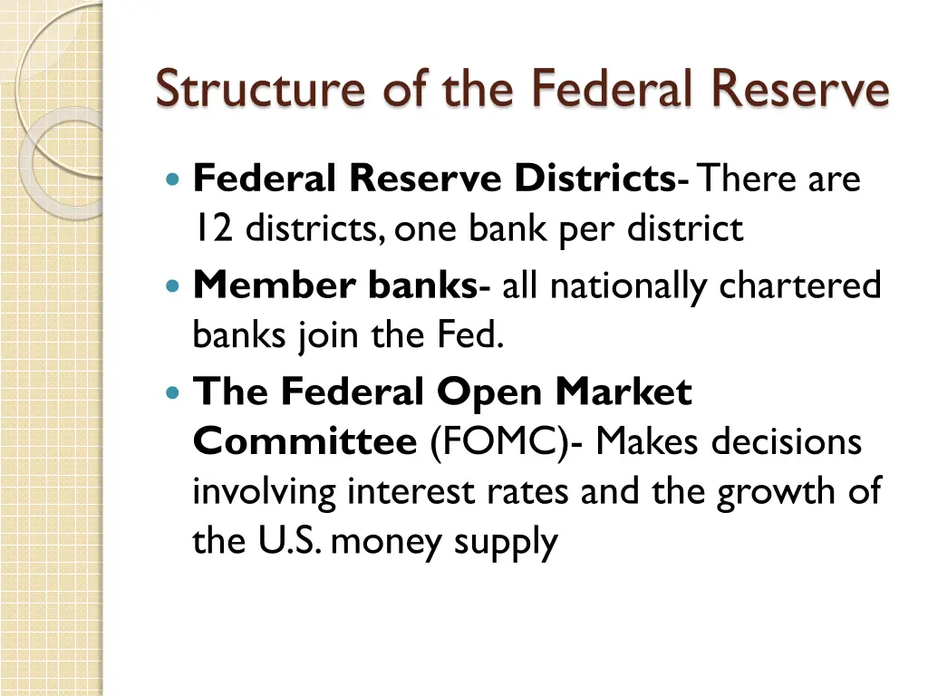 structure of the federal reserve 1