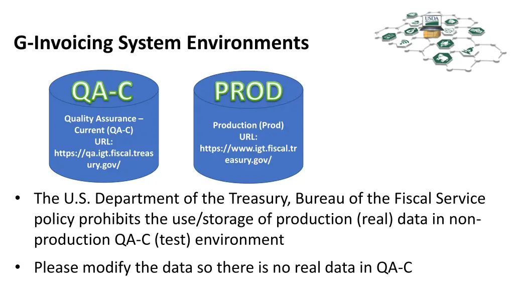 g invoicing system environments