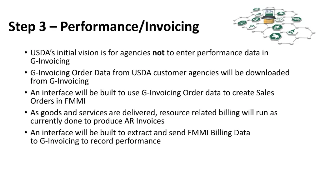 step 3 performance invoicing