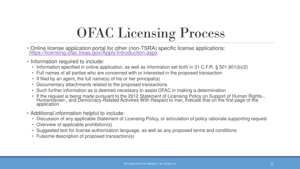 ofac licensing process 1