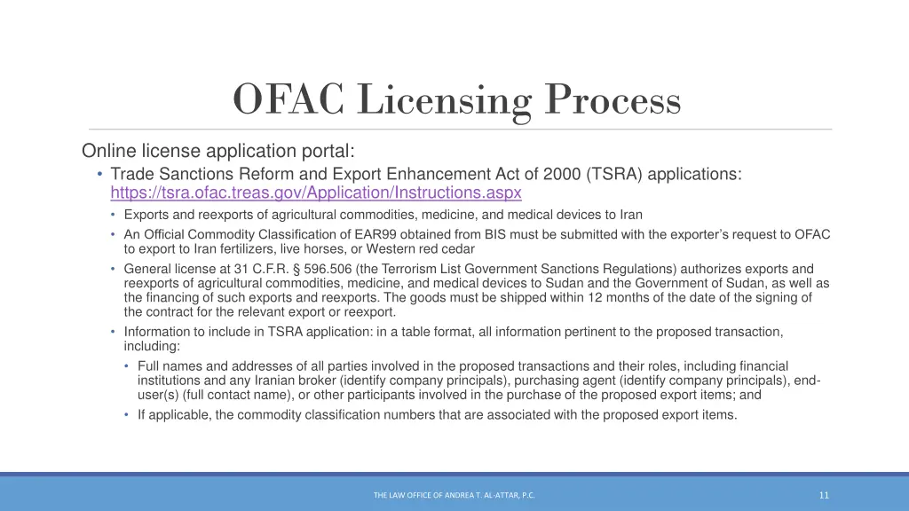 ofac licensing process