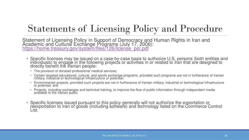 statements of licensing policy and procedure 3