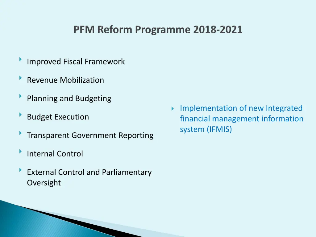 improved fiscal framework