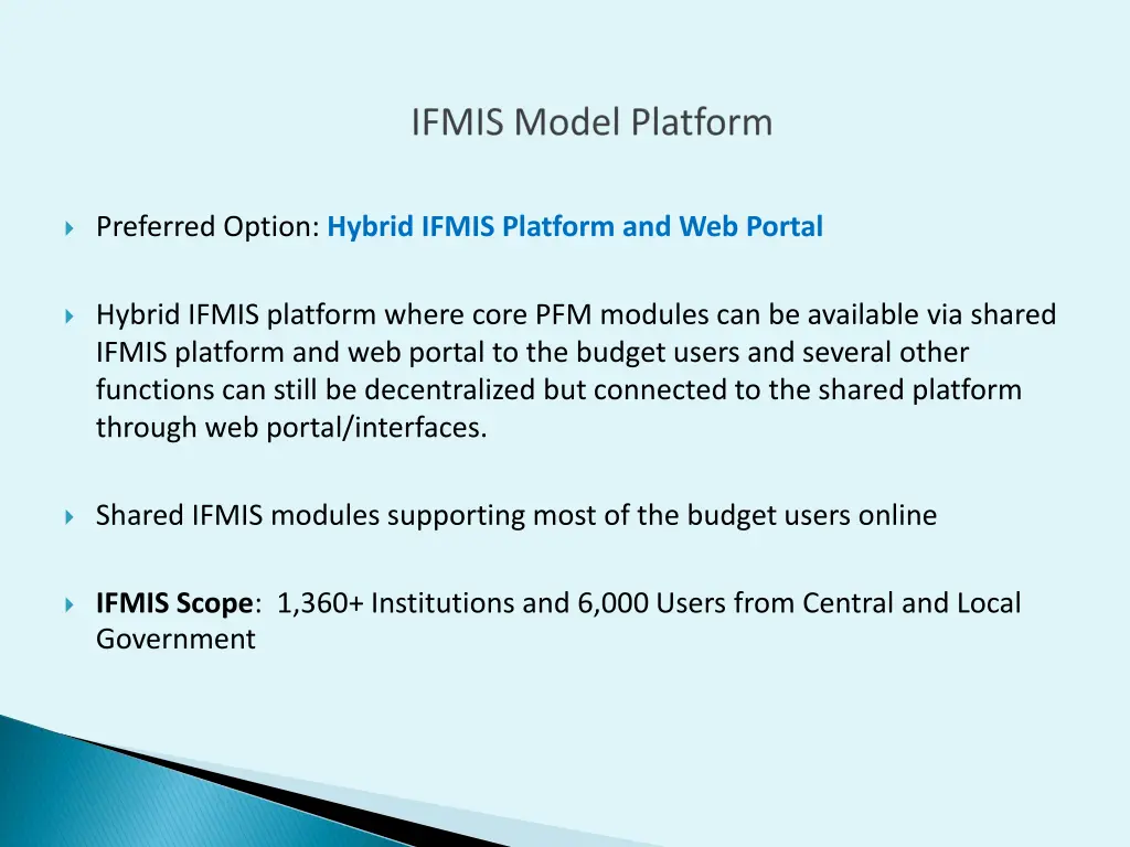 preferred option hybrid ifmis platform