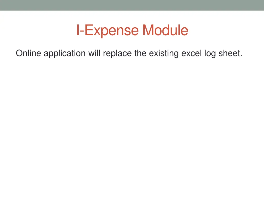 i expense module