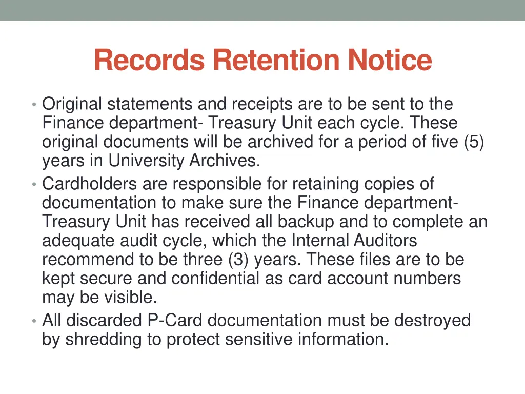 records retention notice