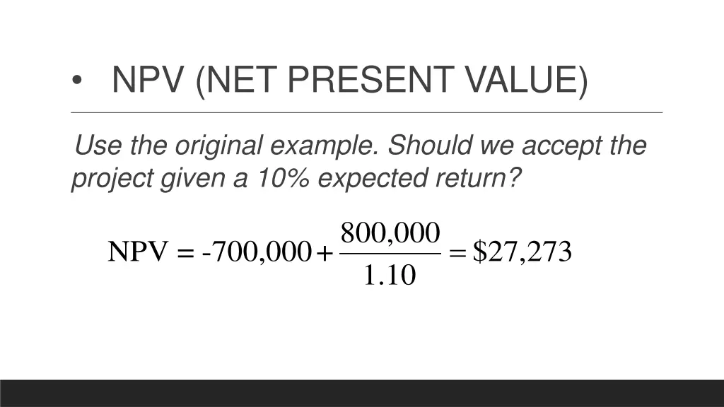 npv net present value 2