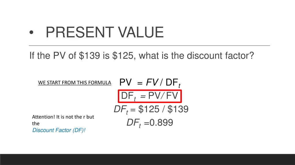 present value 3