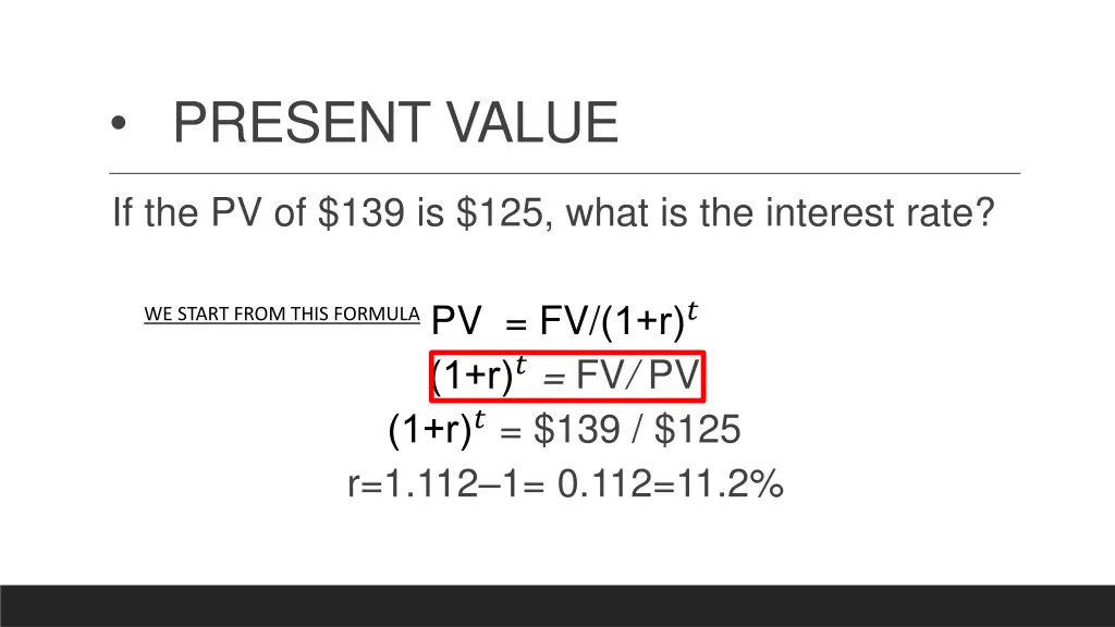 present value 4