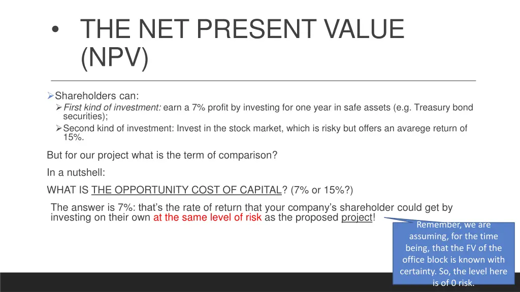 the net present value npv 2