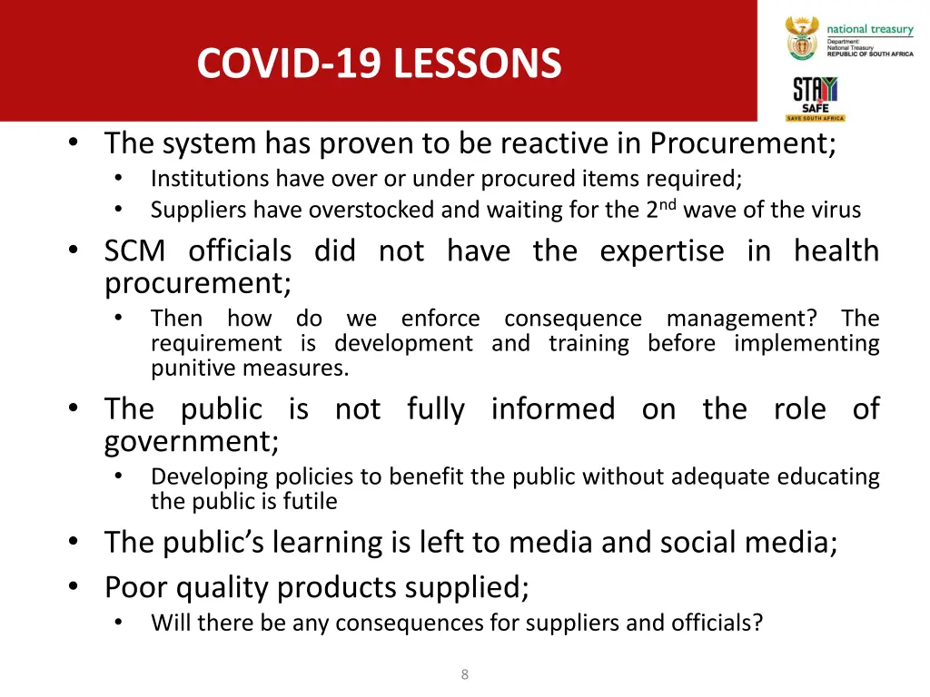 covid 19 lessons