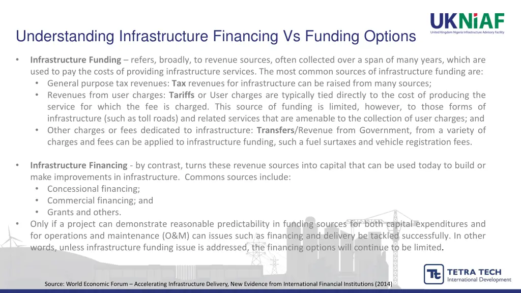 understanding infrastructure financing vs funding