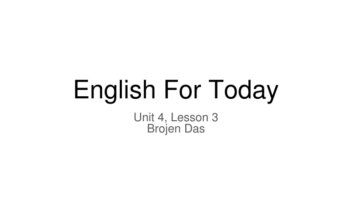 english for today