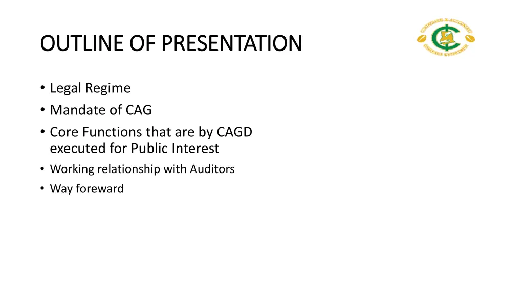 outline of presentation outline of presentation