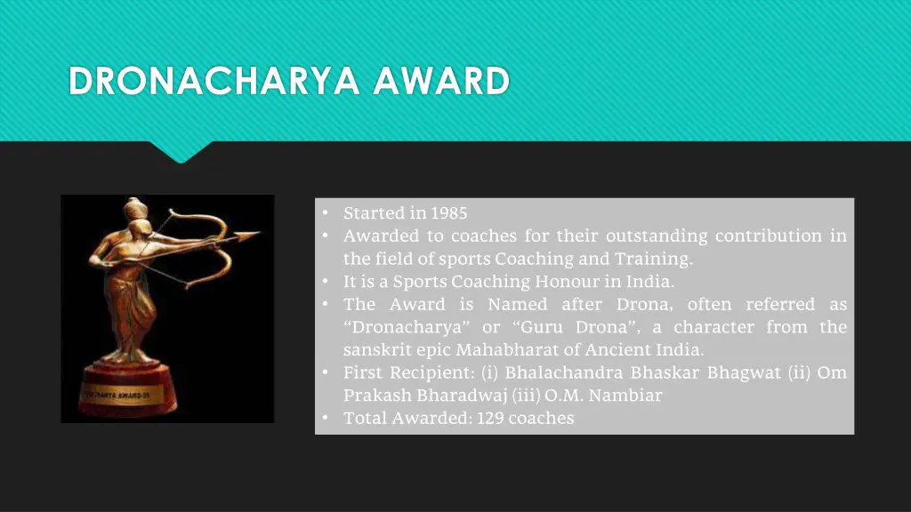 dronacharya award