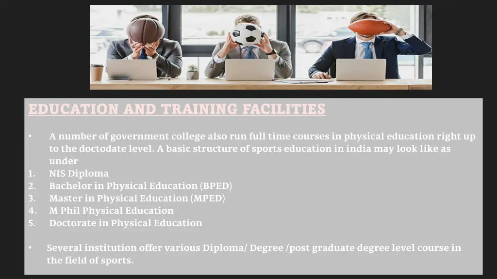 education and training facilities